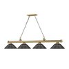 Z-Lite Cordon 4 Light Billiard, Rubbed Brass & Bronze 2306-4RB-SBRZ